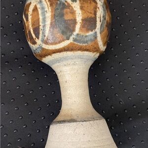 Handcrafted Ceramic Vase - Brown and Cream